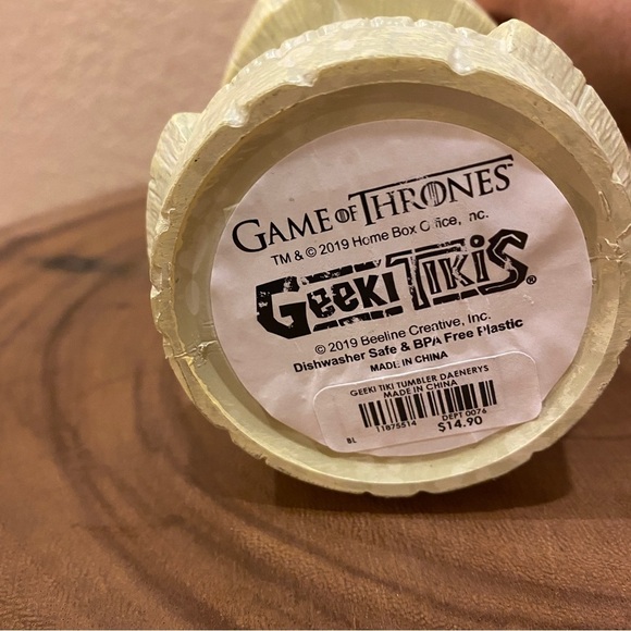 Geeki Tikis tiki travel cup Game of Thrones straw tumbler DAENERYS TARGARYEN - Picture 3 of 6